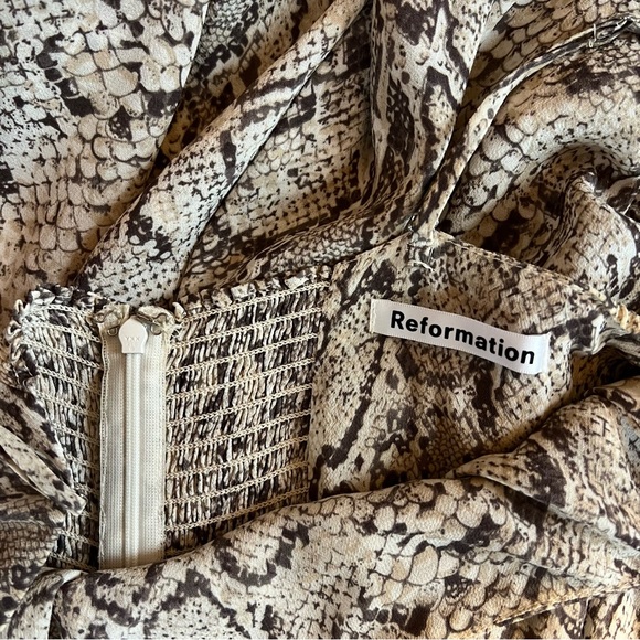 Reformation Ingrid Dress Python Snakeskin Print - Picture 6 of 10